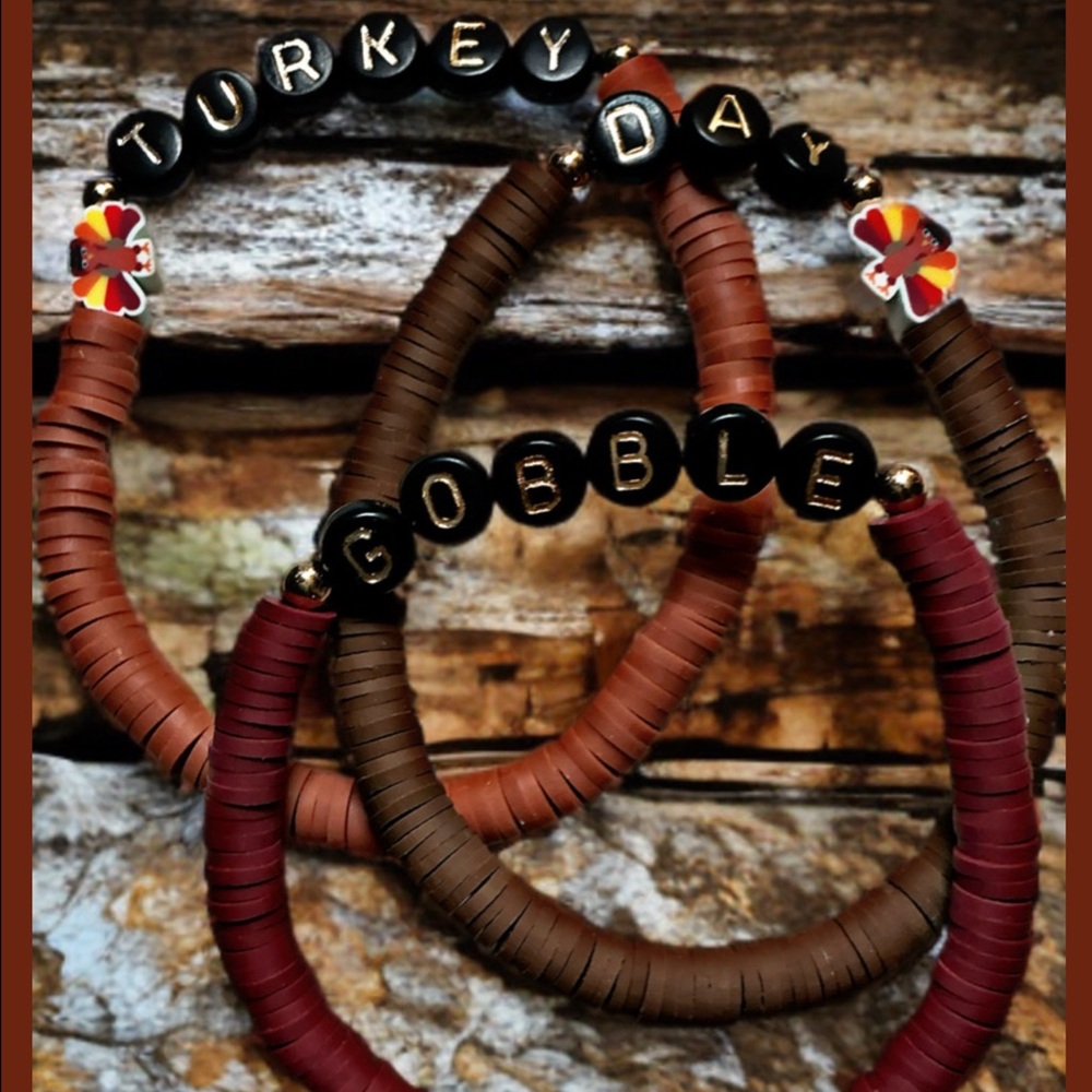 Turkey Day bracelet set..( new handmade )